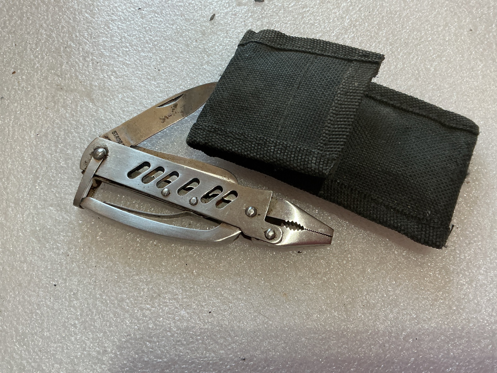 Stainless Steel Multi-tool with Pliers and Knife Blade