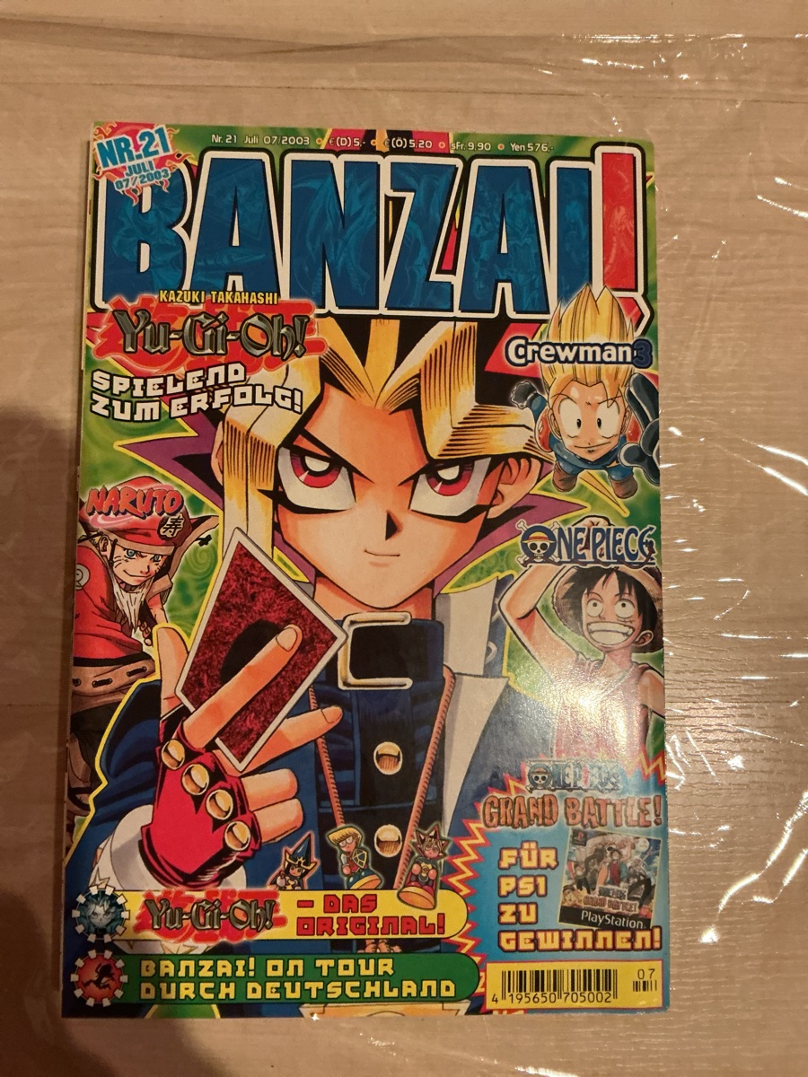 Banzai! Manga Magazine - Issue 21 (July 2003) Yu-Gi-Oh! Cover