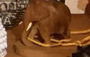 Decorative Wooden Elephant Figurine