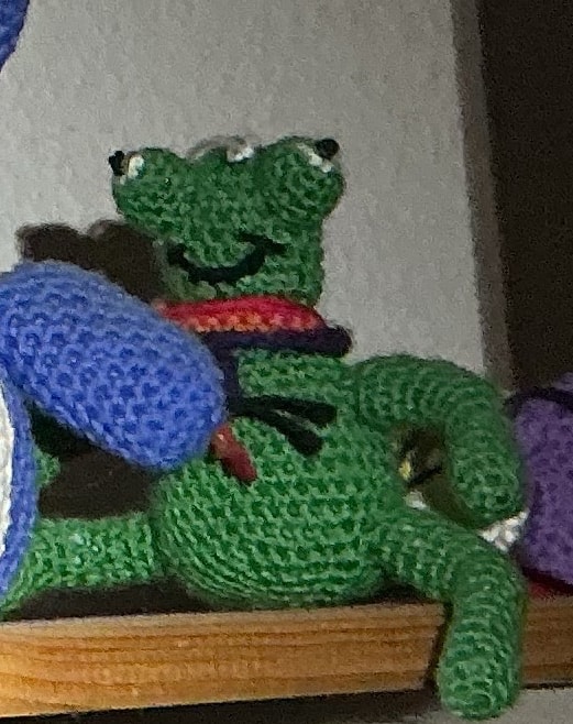 Crocheted Frog Stuffed Toy