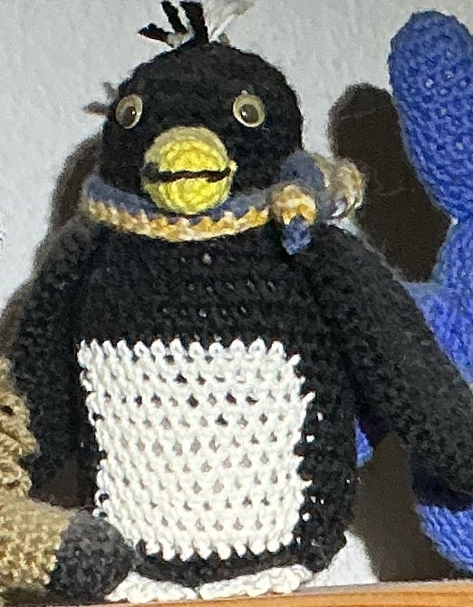 Knitted Penguin Stuffed Toy