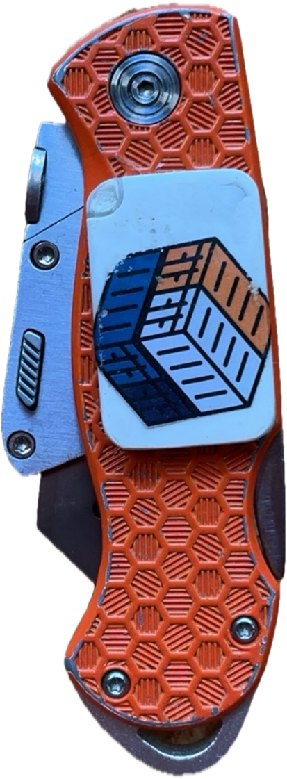 Orange Folding Utility Knife
